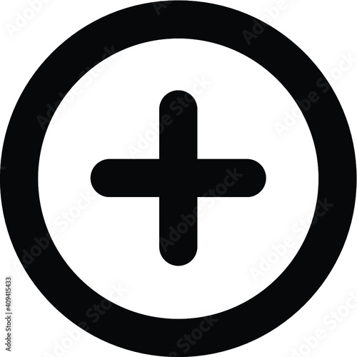 Plus Icon vector. Add icon. Addition sign. Medical Plus icon.