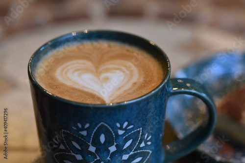 ハートのカフェラテ cup of coffee