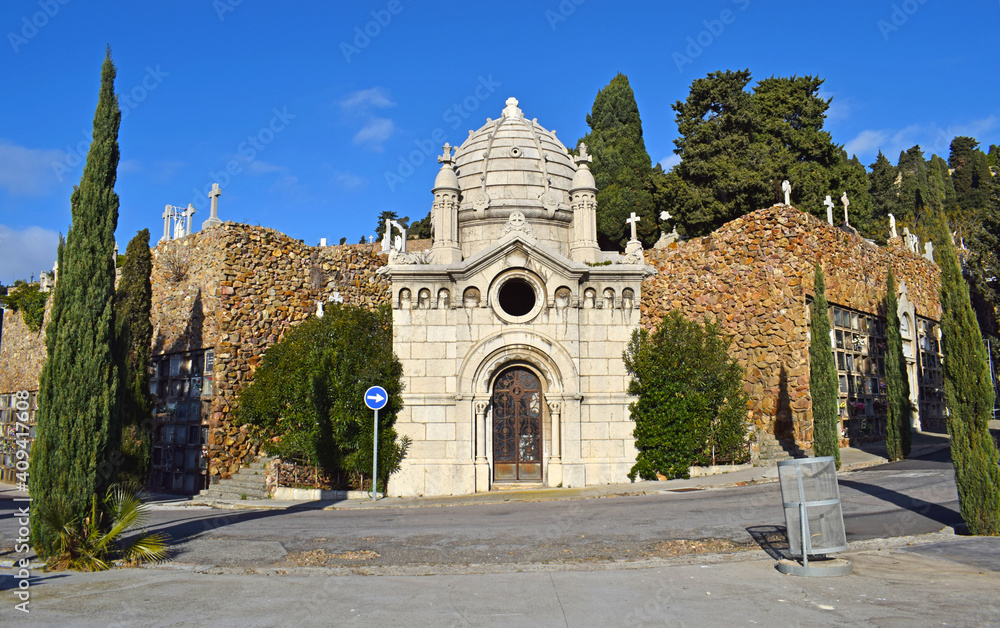 Cementerio de Montjuic en Barcelona Cataluña España
