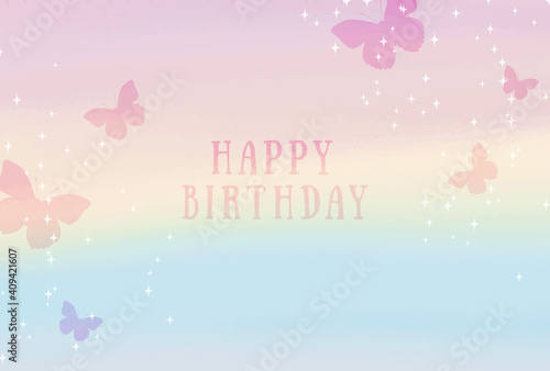 Dreamy vector background with butterflies for banners, cards, flyers, social media wallpapers, etc.