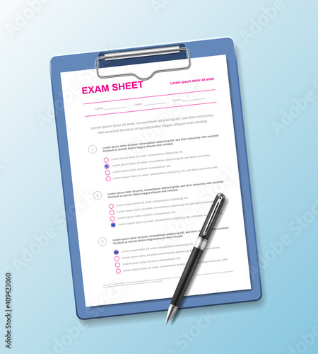 Realistic Exam Sheet Composition