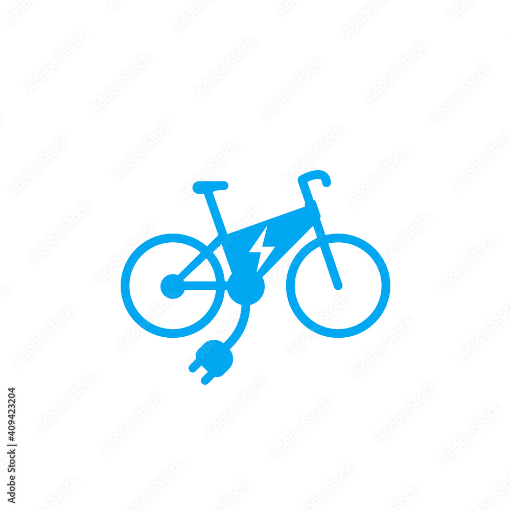 Fototapeta premium Electric bike icon, e-bike vector
