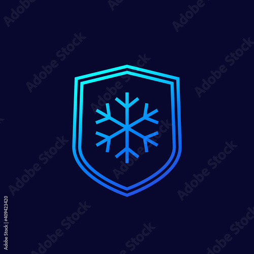 frost-resistance, cold resistant line icon