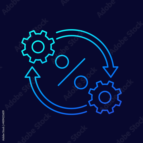 refinancing line icon for web