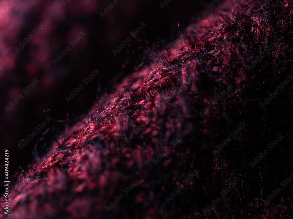 Close up of wool fabric