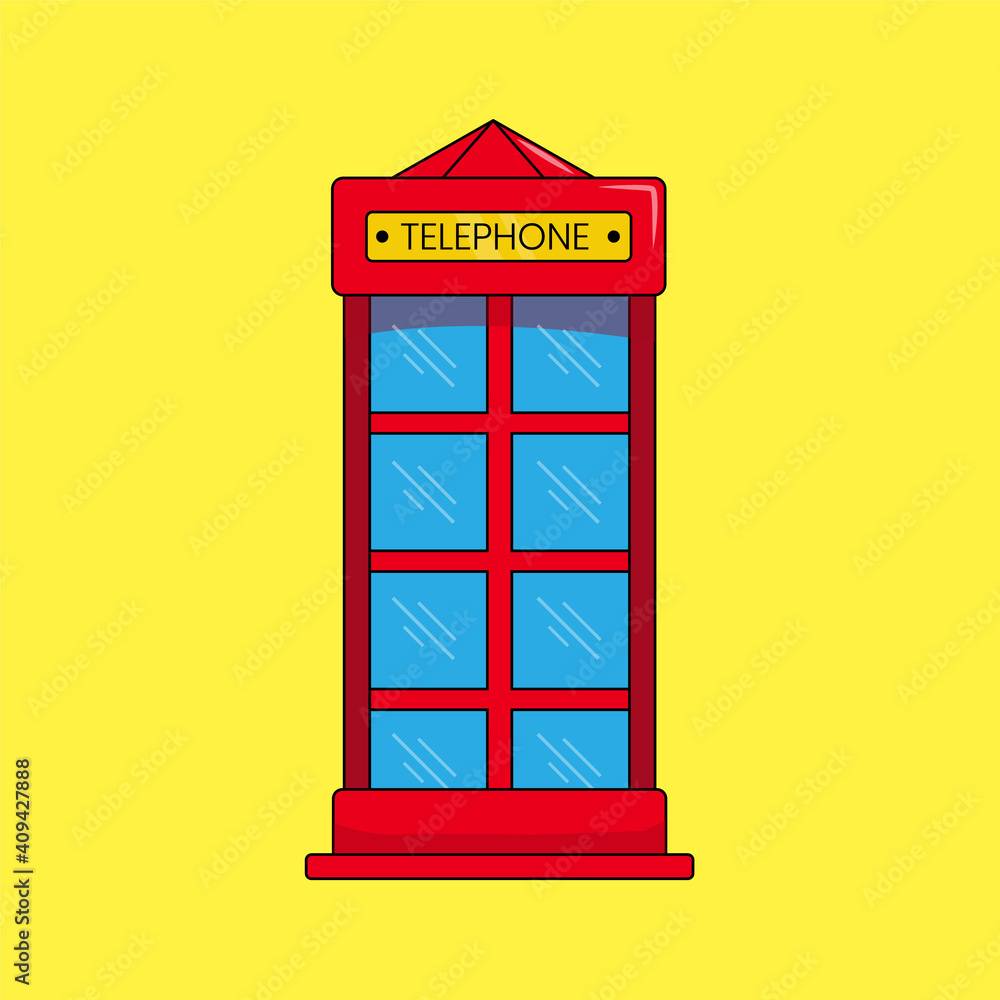 Obraz premium red telephone box