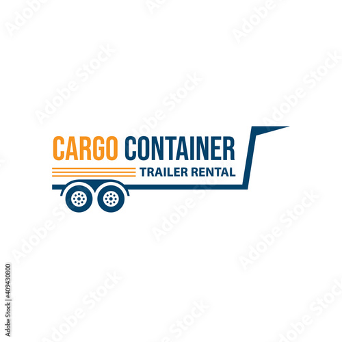 Cargo truck freight logo design