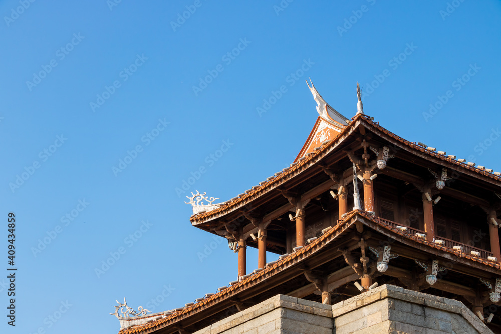 Linzhangmen, Quanzhou City, Fujian Province, China, on January 30, 2021. The gate of ancient China. Linzhangmen, Quanzhou City, Fujian Province, China, on January 30, 2021. The gate of ancient China.