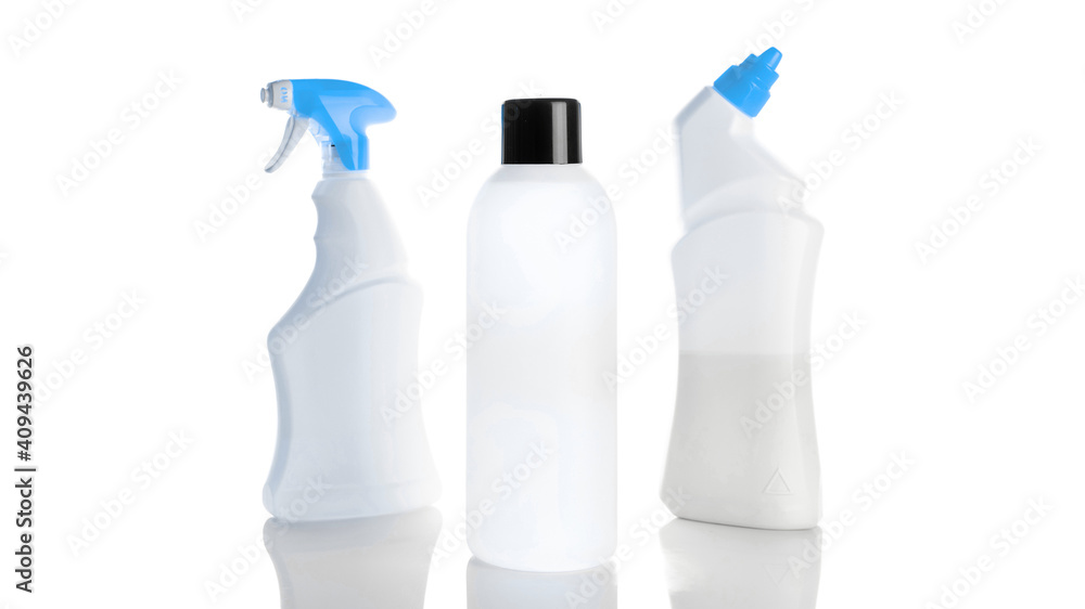 Plastic bottle. Clear water shampoo blank cap set isolated on white. Mineral cosmetic soap spray on transparent background. Natural beauty spa product concept. Mockup. Plastic bottle. Clear water shampoo blank cap set isolated on white. Mineral cosmetic soap spray on transparent background. Natural beauty spa product concept. Mockup.