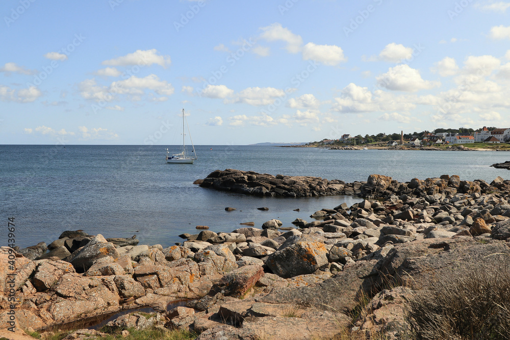 coast on the island of Bornholm in the Baltic Sea, traveling around Europe, Holidays on the island, amazing places in Europe coast on the island of Bornholm in the Baltic Sea, traveling around Europe, Holidays on the island, amazing places in Europe