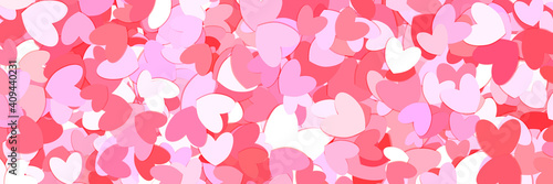 Pink hearts random pattern background