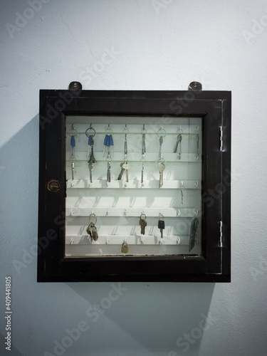 Keys box hanging on the wall