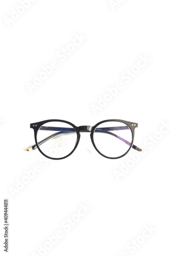 black round glasses. isolated on white background