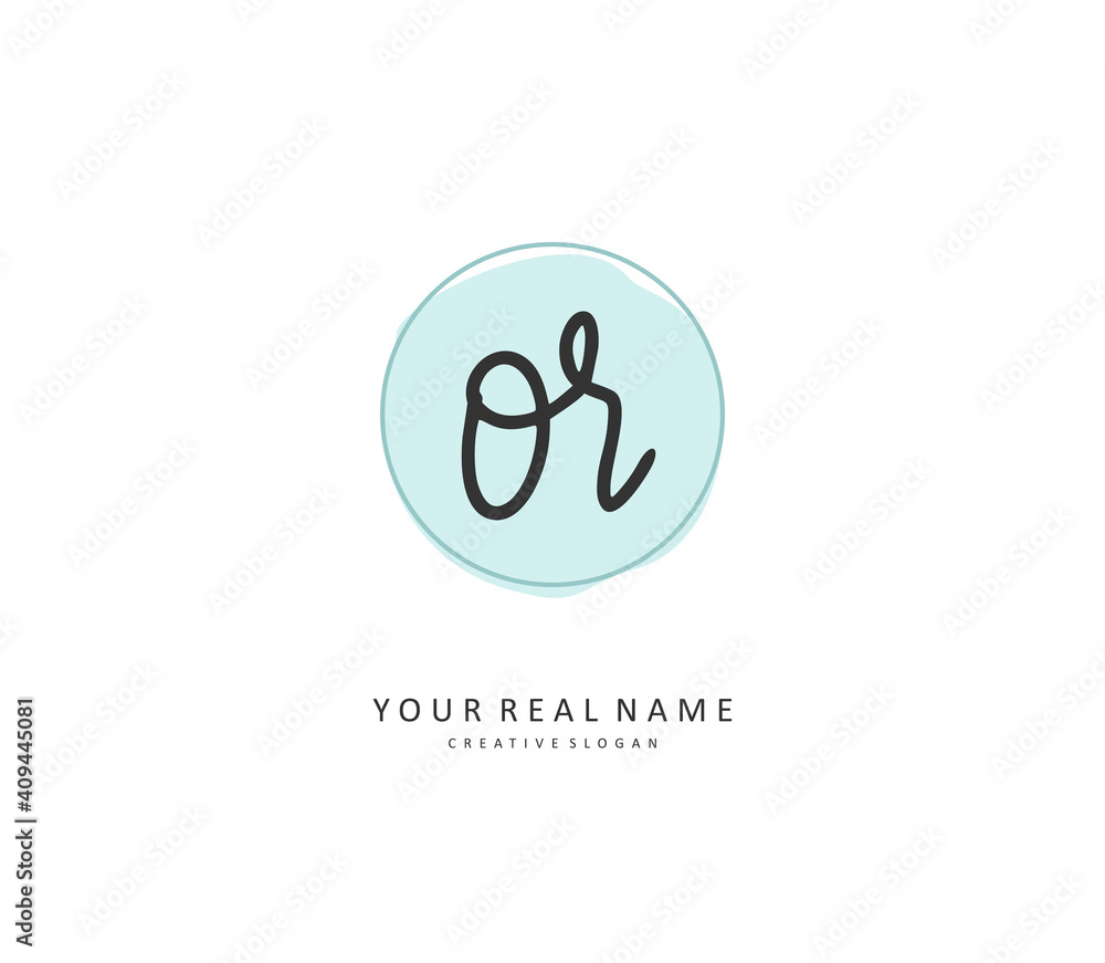 OR Initial letter handwriting and signature logo. A concept handwriting initial logo with template element. OR Initial letter handwriting and signature logo. A concept handwriting initial logo with template element.