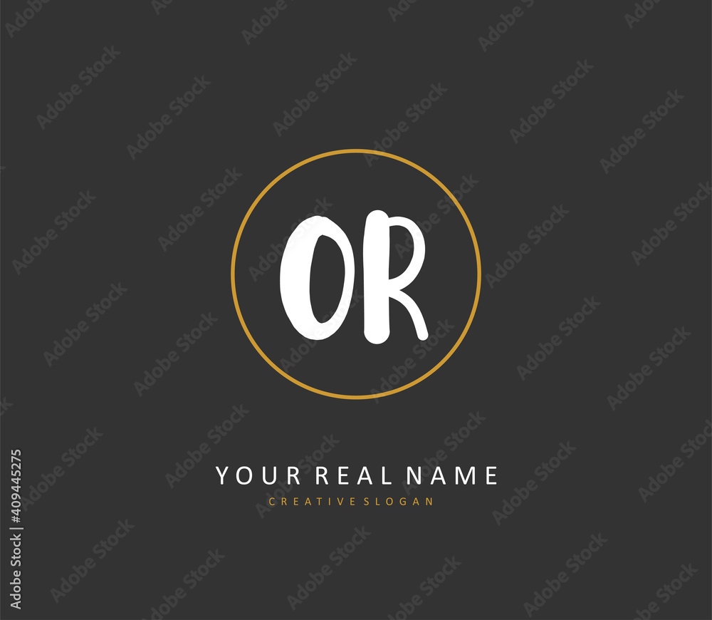 OR Initial letter handwriting and signature logo. A concept handwriting initial logo with template element. OR Initial letter handwriting and signature logo. A concept handwriting initial logo with template element.