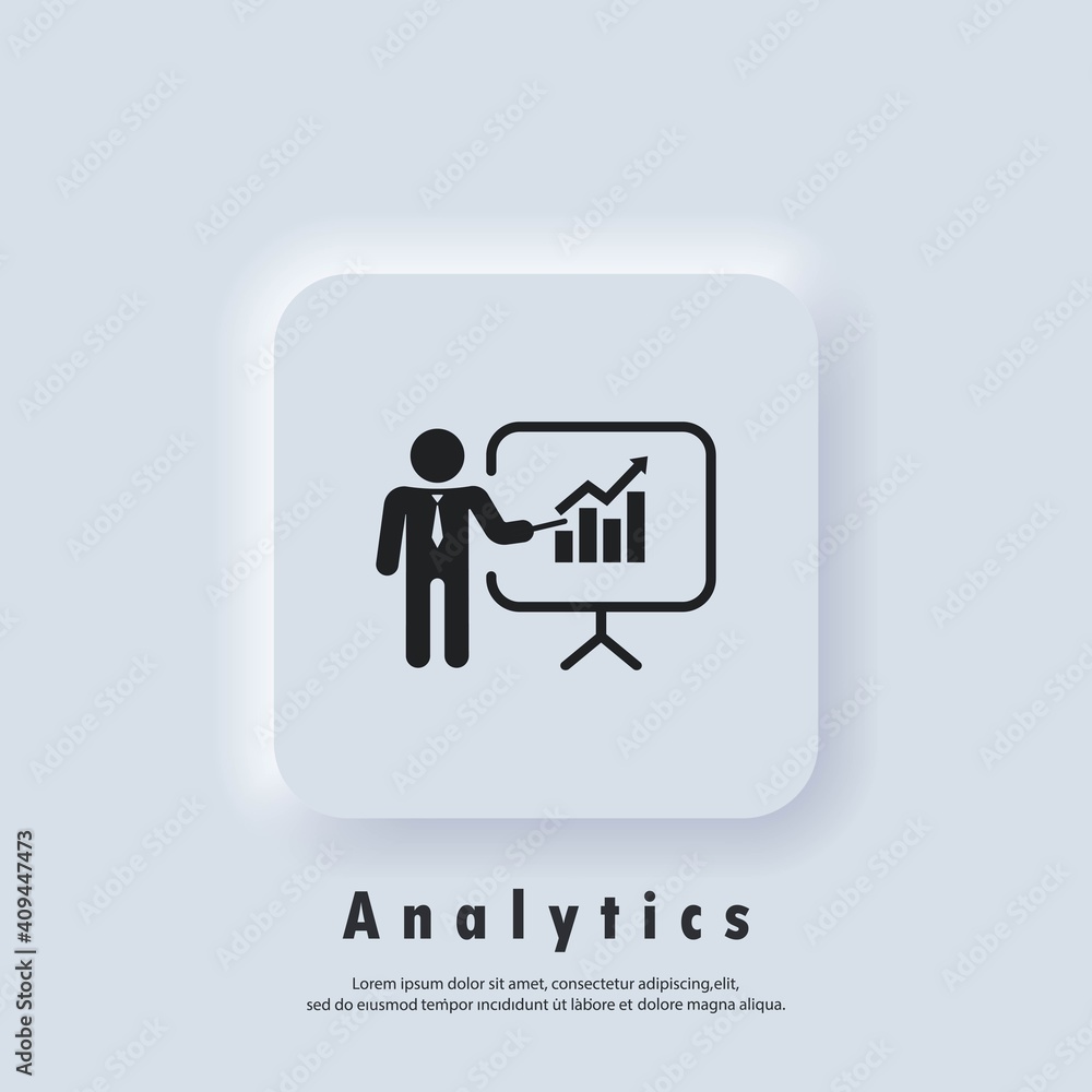 Training, presentation icon. Business Presentation Icons. Contains the Presenter. Teacher icon. Practice. Vector. Neumorphic UI UX white user interface web button. Neumorphism Training, presentation icon. Business Presentation Icons. Contains the Presenter. Teacher icon. Practice. Vector. Neumorphic UI UX white user interface web button. Neumorphism