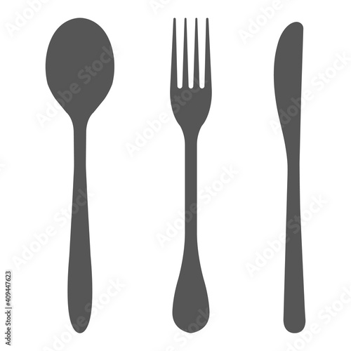フォーク　ナイフ　スプーン　食器　イラスト　素材
