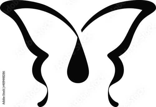 
Butterfly drop logo, vector template