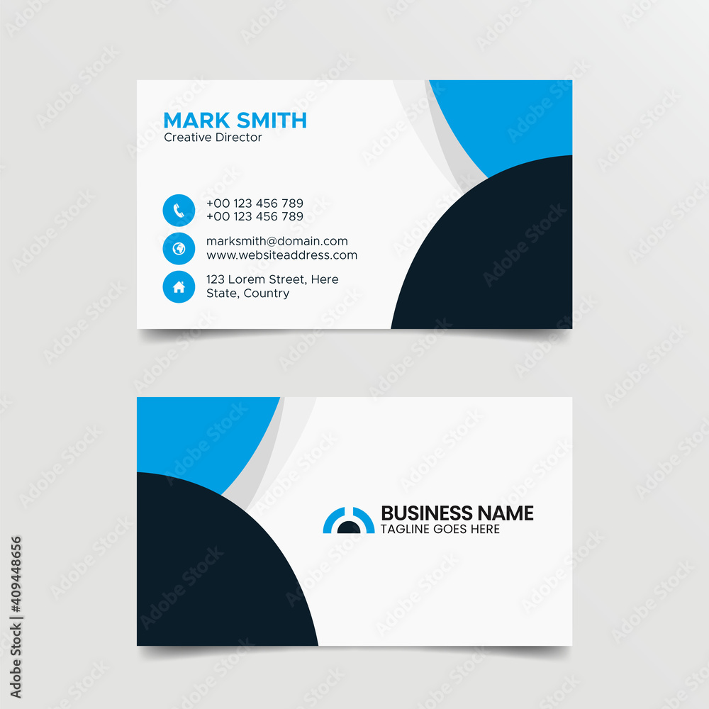 Blue Abstract Business Card Template