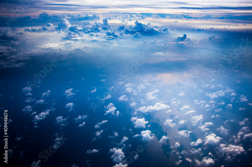 Aerial view of clouds over the Java Sea.