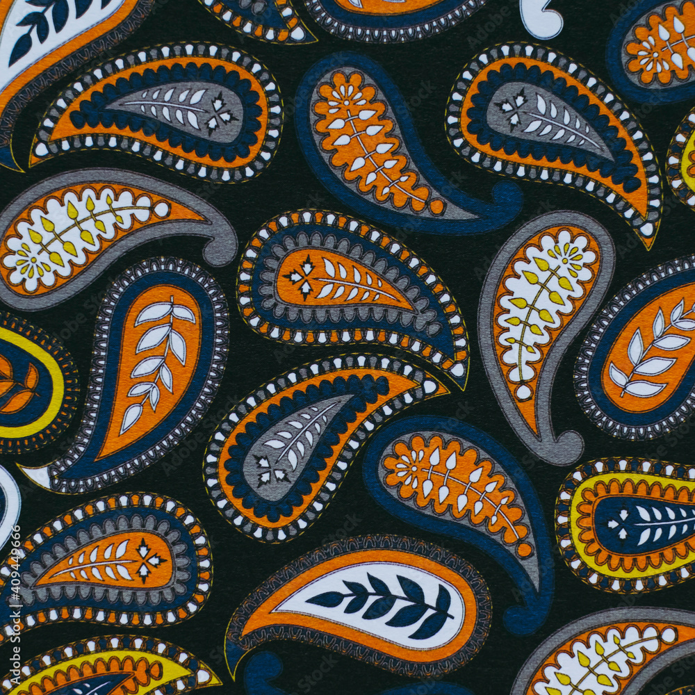 Motif floral couleurs rétro sur papier - Arrière plan design graphique