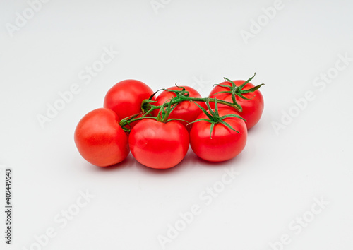 isolated Tomato, tomato big bunch, 6 tomato bunch with full depth of field © ajesh