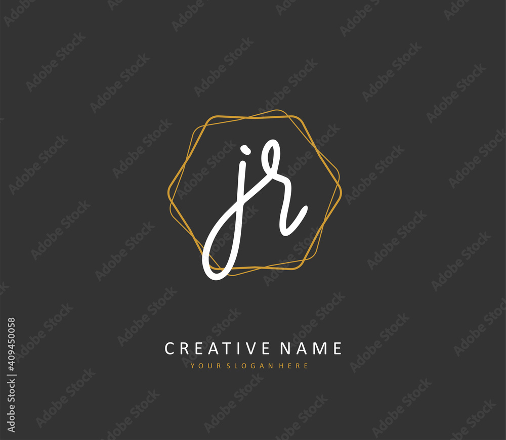 JR Initial letter handwriting and signature logo. A concept handwriting initial logo with template element. JR Initial letter handwriting and signature logo. A concept handwriting initial logo with template element.