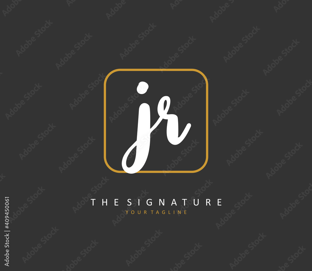 JR Initial letter handwriting and signature logo. A concept handwriting initial logo with template element. JR Initial letter handwriting and signature logo. A concept handwriting initial logo with template element.