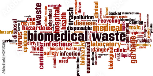Biomedical waste word cloud
