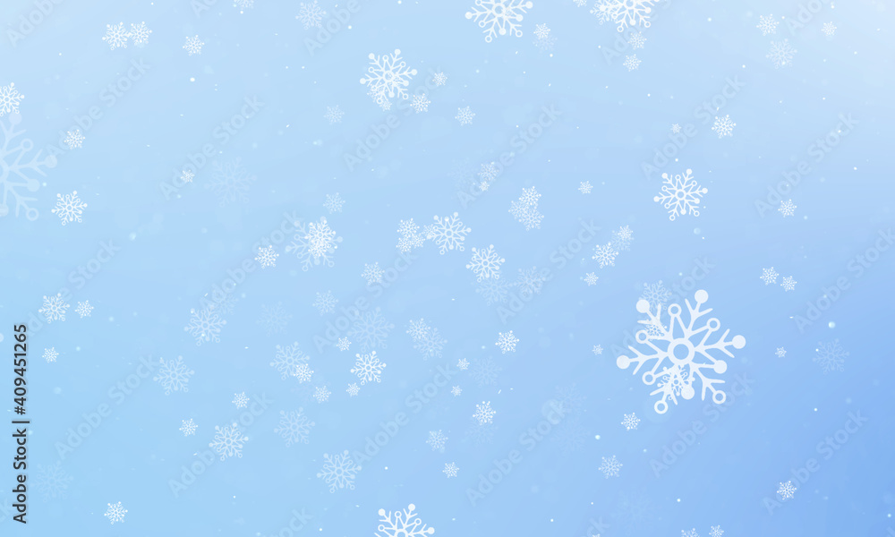 Abstract snowflake icon pattern background.