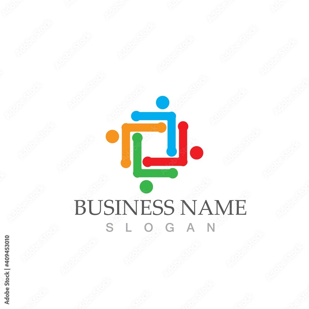 Community, network and social icon Community, network and social icon