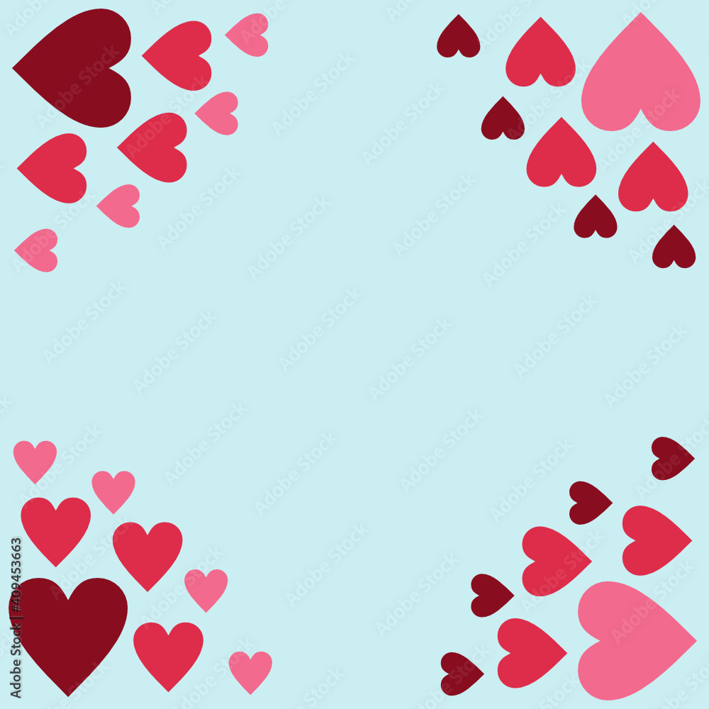 valentine background with hearts. valentine day design vector.