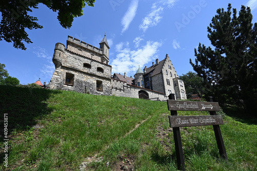 View on medieval buildings near Lichtenstein castle