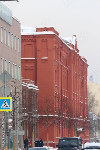 Travel photos are very interesting, I'm an Architect by profession. Photo of the Russian Presidential Academy of National Economy in Moscow Russia during the winter months.