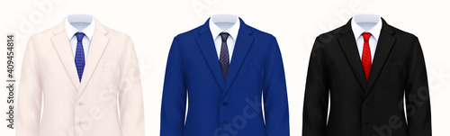 Realistic Man Suits Set