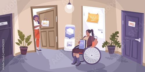 Social Justice Disabled Flat Composition
