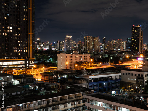 Bangkok night view, take pictures from Thailand