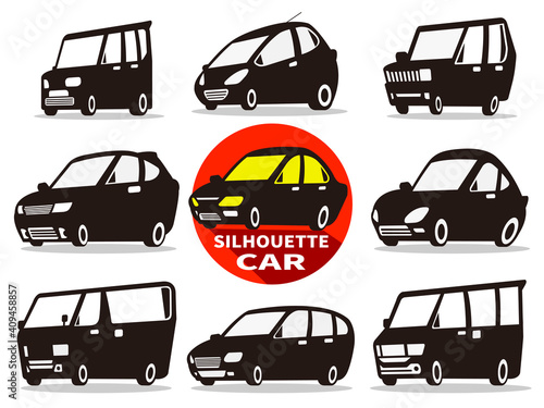 クルマ　シルエット9車種