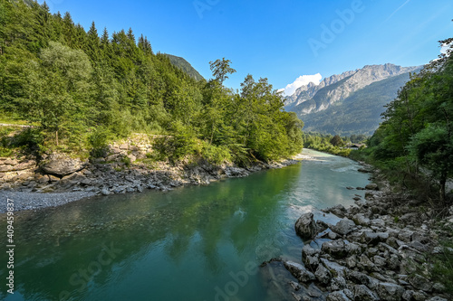End of the gorge Lammerklamm resulting in a smooth river in Austria