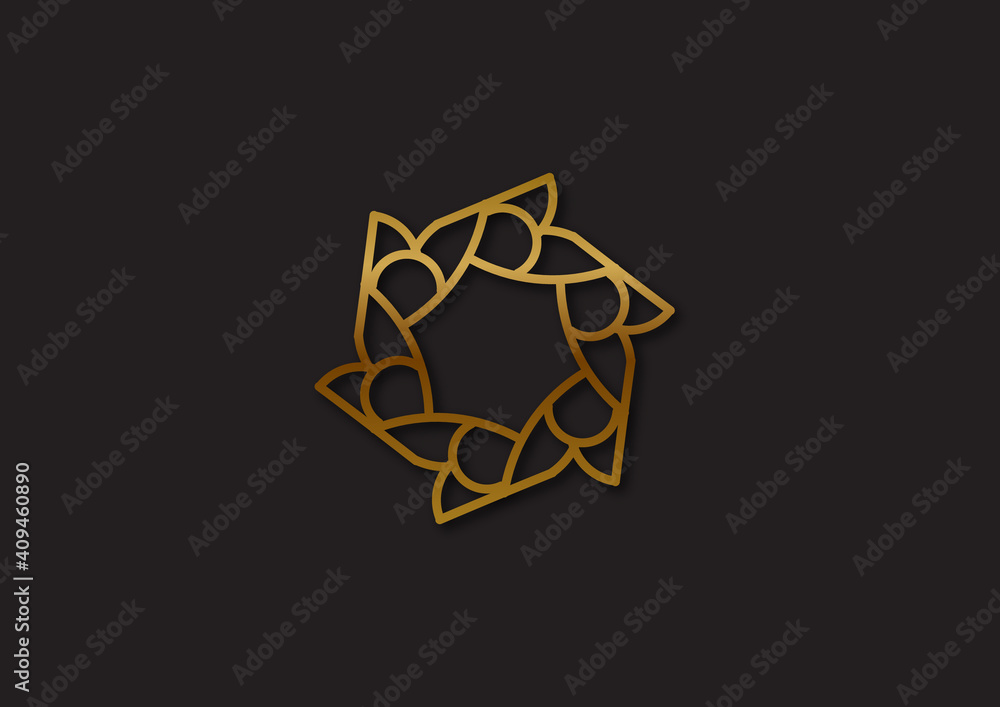 Geometric Luxury logo template gold color,modern, minimalis design Geometric Luxury logo template gold color,modern, minimalis design
