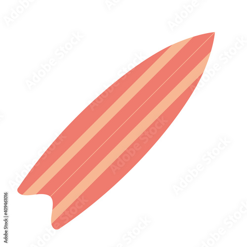 travel vacations surfboard isolated vector icon