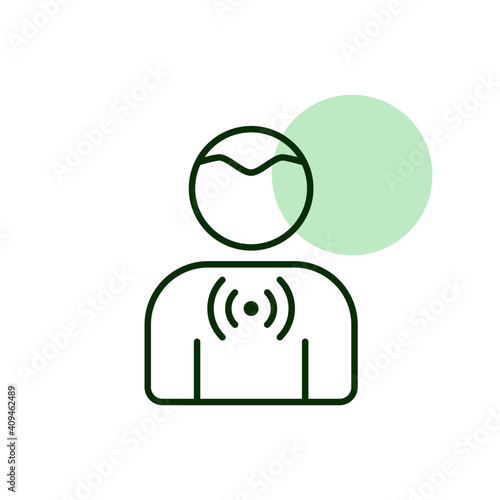 Novel Coronavirus symptoms sore throat vector icon