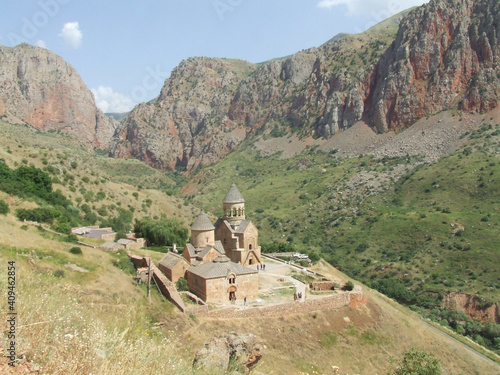 Medieval Christian church in the mountains of the Vayots Dzor region of Armenia in summer
