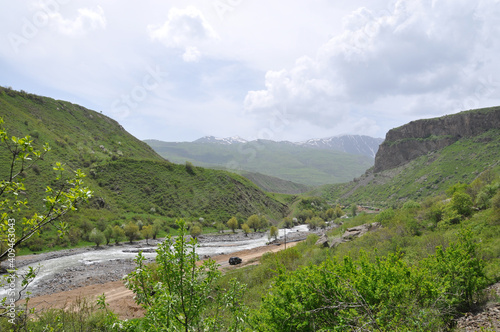 River in the mountains of the Vayots Dzor region of Armenia in summer photo