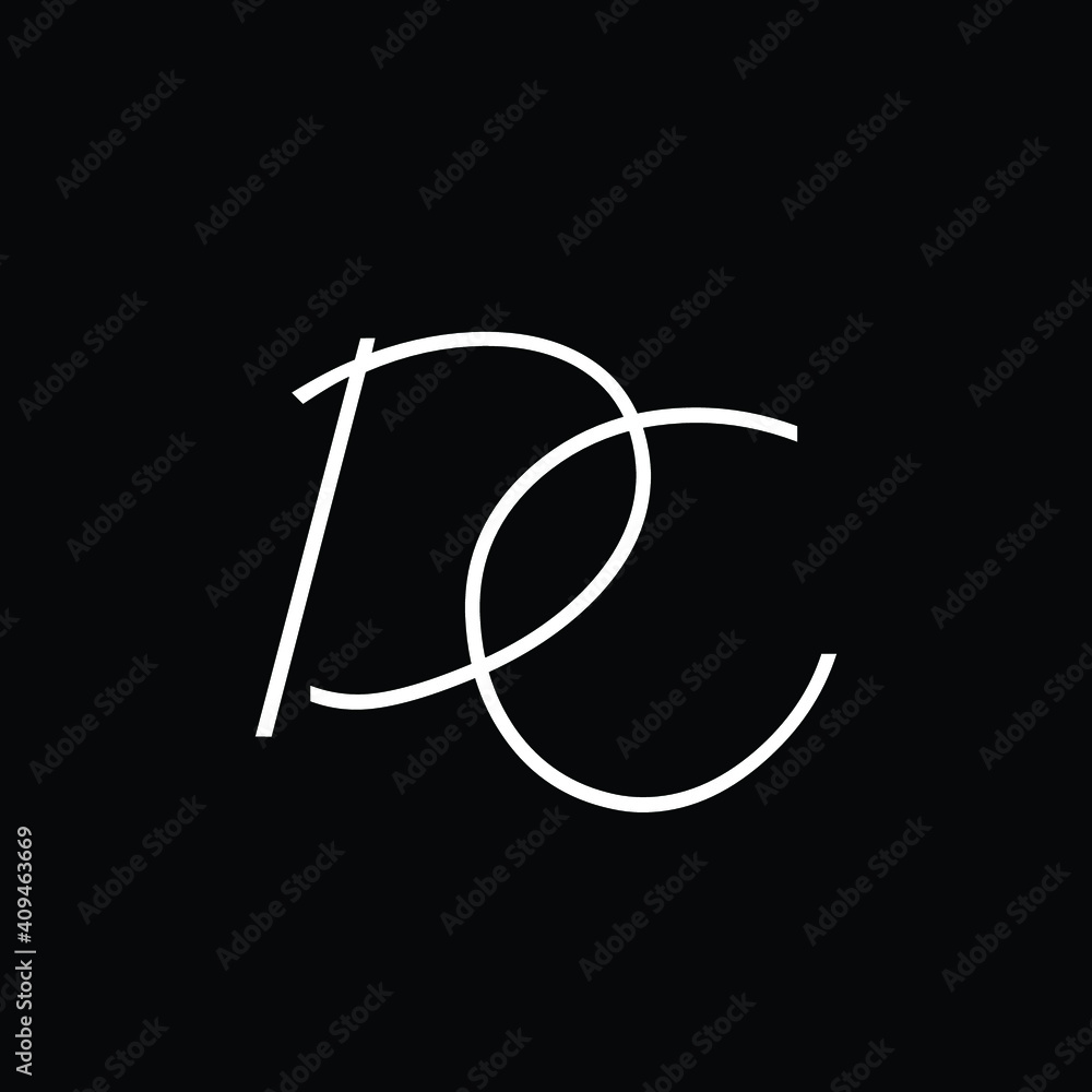 Letter D C Logo Design Vector Illustration.