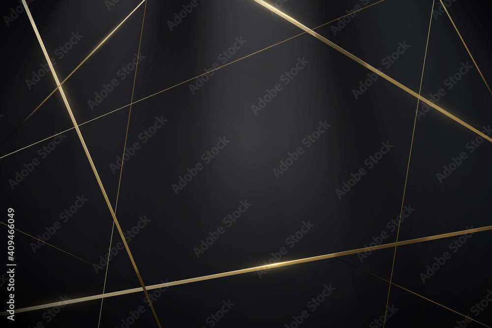 Abstract Black and gold lines with a luxury background. Vector illustration