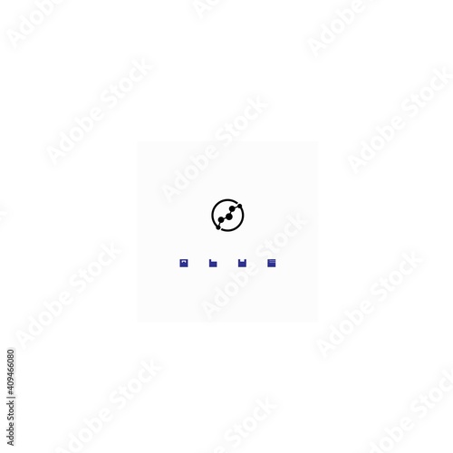 

Illustration in the form of a chemical scheme of glue in the form of a symbol or logo