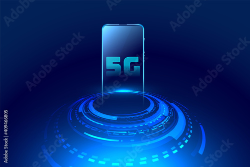 5g digital futuristic mobile technology concept design background