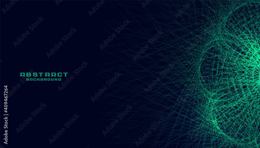 green abstract technology glowing lines background