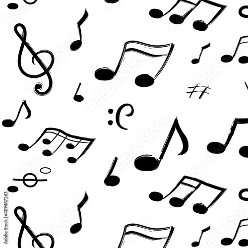 Fototapet Music notes pattern